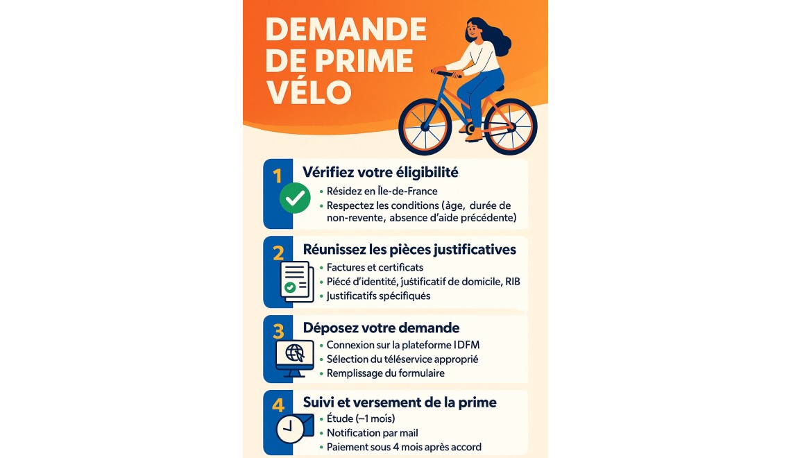 Prime vélo Île-de-France Mobilités : le guide pas à pas 